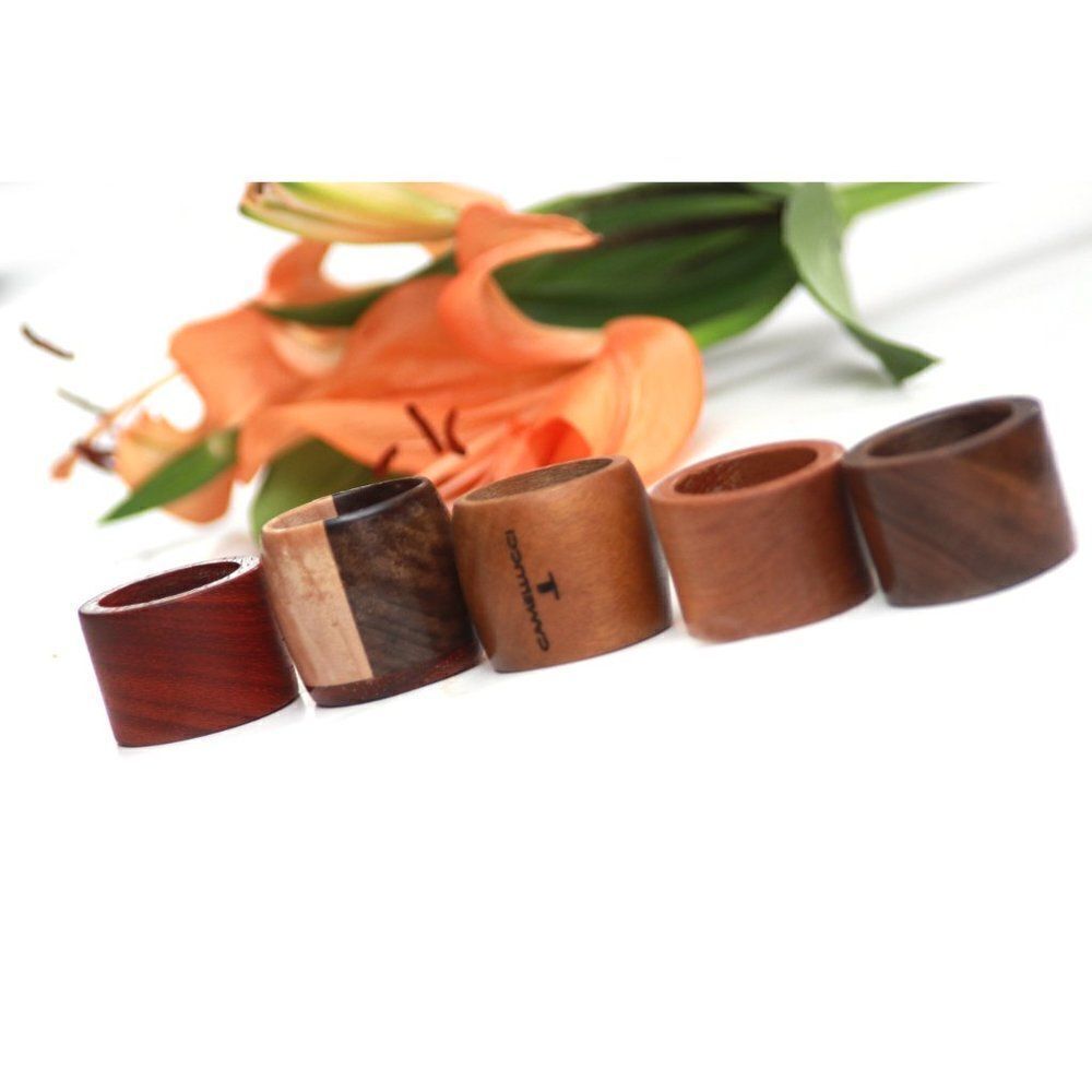 Wood Scarf Ring Gift Ring R008 Gift for her - Picture 2 of 11